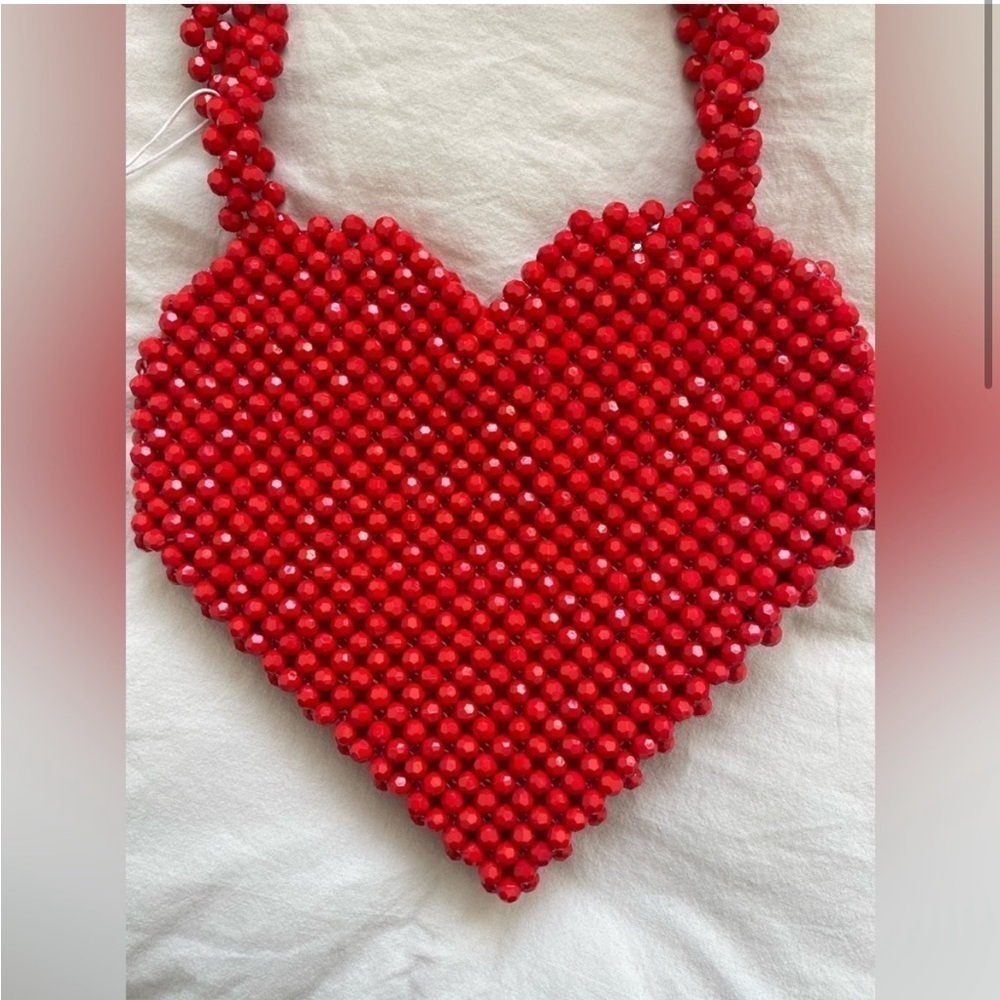 Red Heart Mini purse Clutch - Picture 2 of 9
